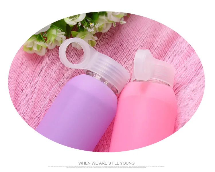 Цветная силиконовая бутылка для воды 1 шт. 280 мл уличные Портативные велосипедные