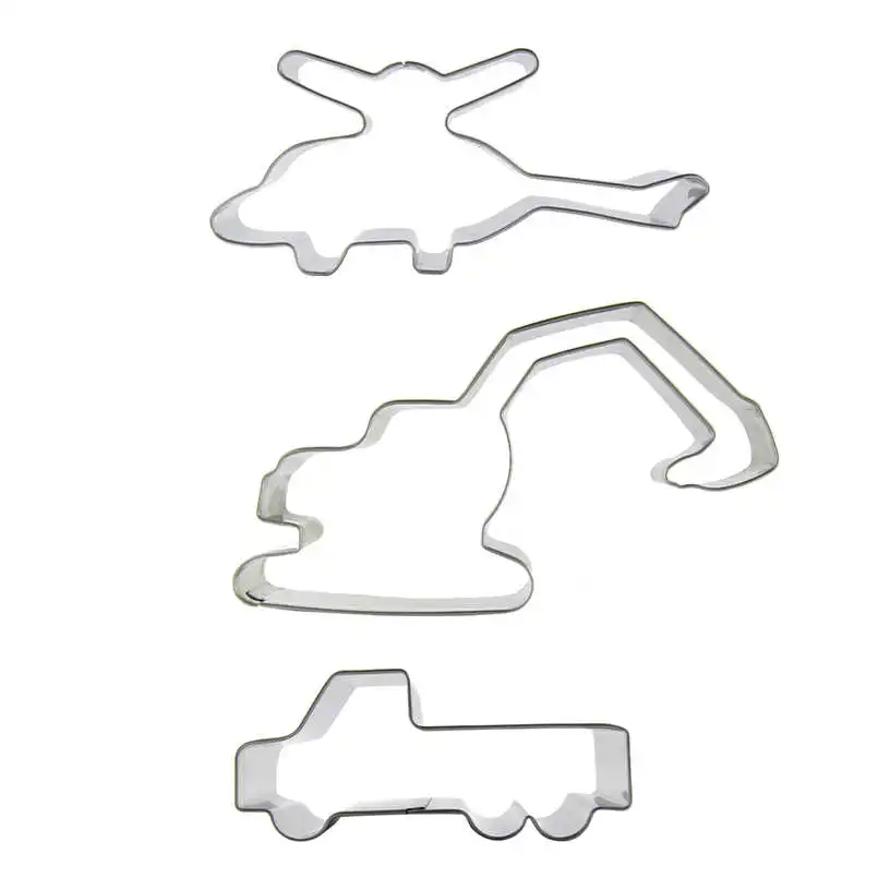 Вертолеты экскаваторы пикапы в форме 3 шт бисквитные формы для резки инструменты