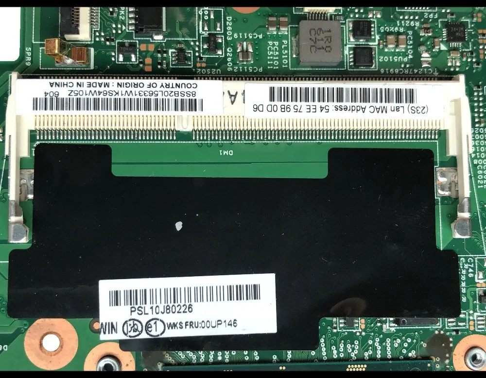 Материнская плата для ноутбука Lenovo Thinkpad YOGA 460 FRU:00UP146 448.05106.0021 SR2EZ I7 6500U DDR3 2 Гб 100%