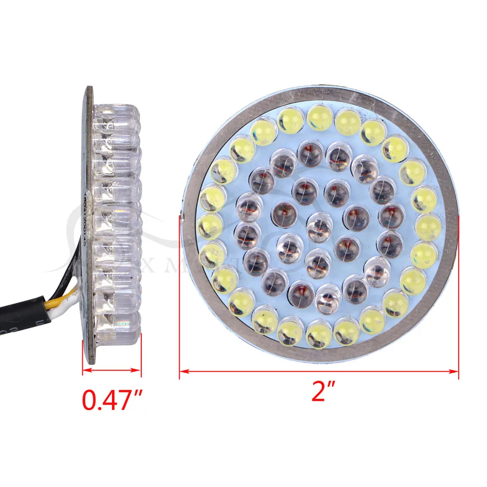 2 &quotПуля Стиль белый красный 1157 светодиодный вставки указатель поворота
