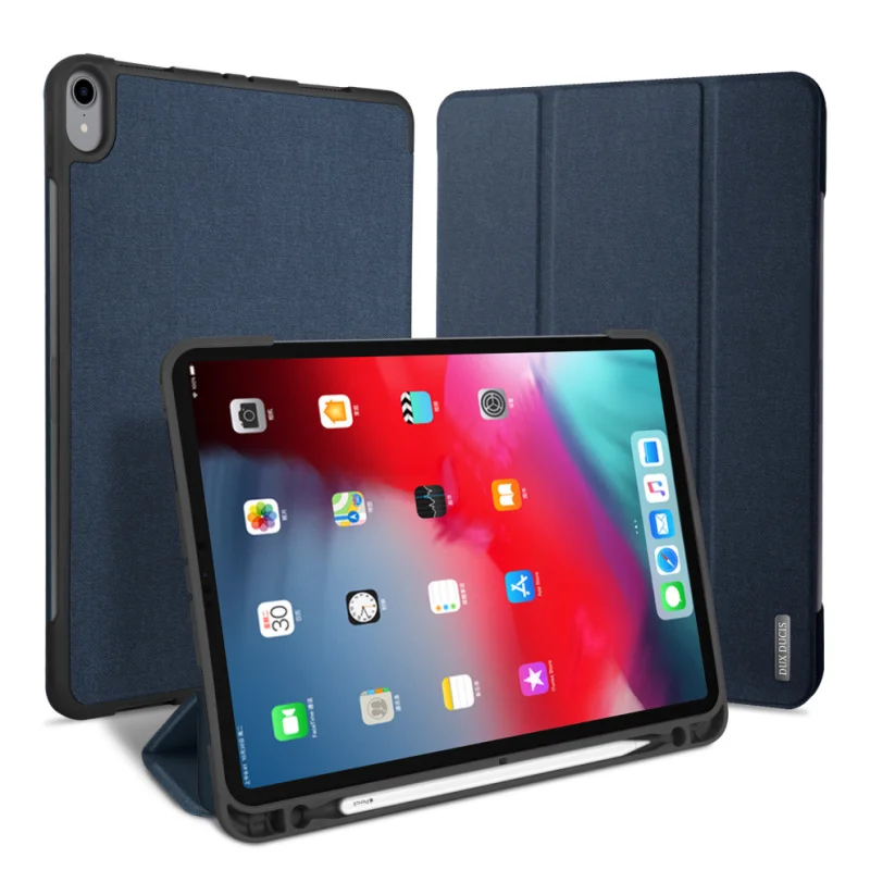 

With Pencil Touch Pen Stylus Slot Holder For Apple Ipad Pro 11 Case Pu Leather Flip Smart Case For Apple Ipad Pro 11 11.0" Cover