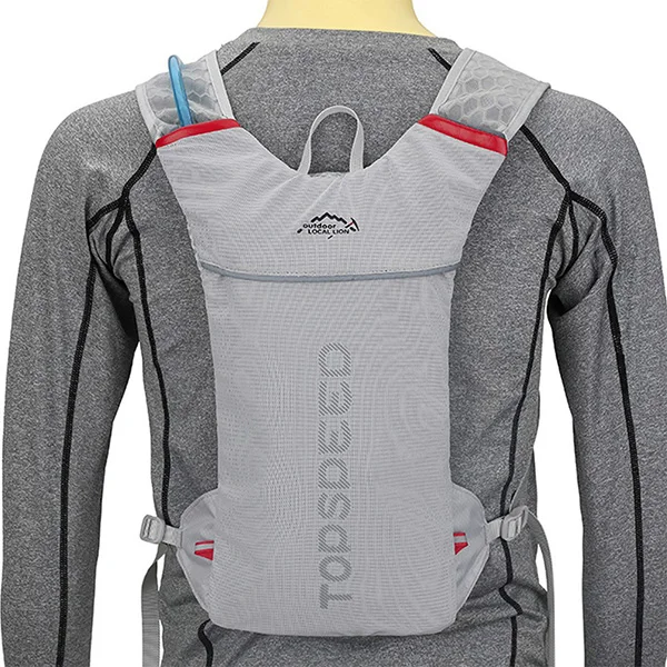 5L Gray 2L/5L рюкзак для бега, жилет, сумка для езды на велосипеде, для бега, для улицы, спортивная сумка, без воды, сумка для женщин и мужчин, для пеших прогулок, марафона, бега - Цвет: 5L Gray