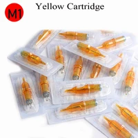 20pcs yellow needles tattoo disposable sterilized cartridge tattoo needle permanent makeup needles for tattoo cartridge pen