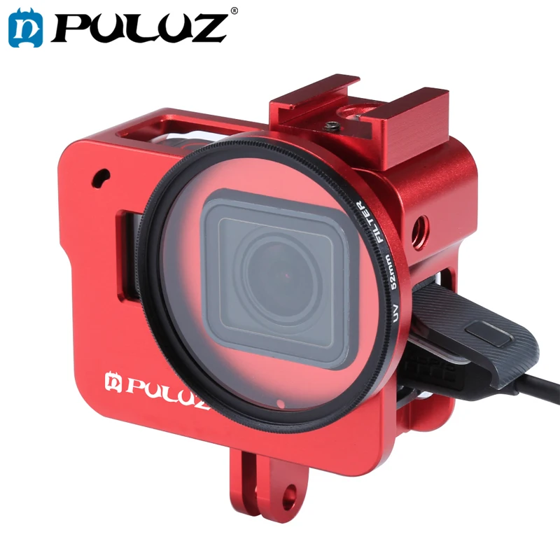 

PULUZ Housing Shell For GoPro HERO 7 Black 6/5 Hard Protective Cage+52mm UV Lens 8*6*4.6cm Case For Go Pro Hero5 2018