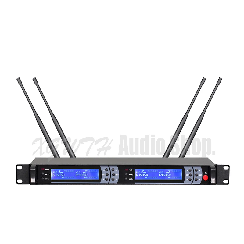 Профессиональная сценическая УВЧ Беспроводная микрофонная система 4 антенны