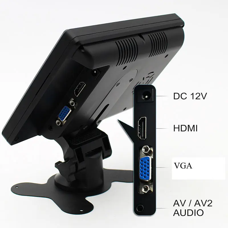 7 &quotTFT LCD HD автомобильный монитор заднего вида подголовник дисплей Поддержка HDMI VGA