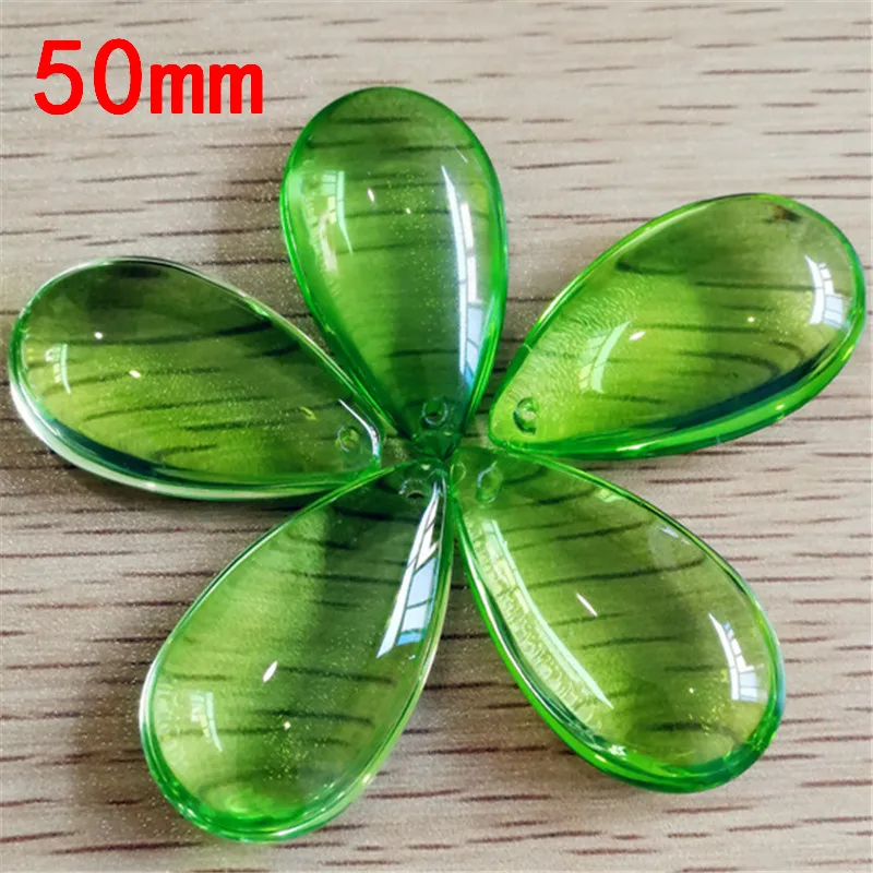 Стеклянные Подвески-призмы из хрусталя Lt Green K9 30 шт./лот 50 мм детали для люстр