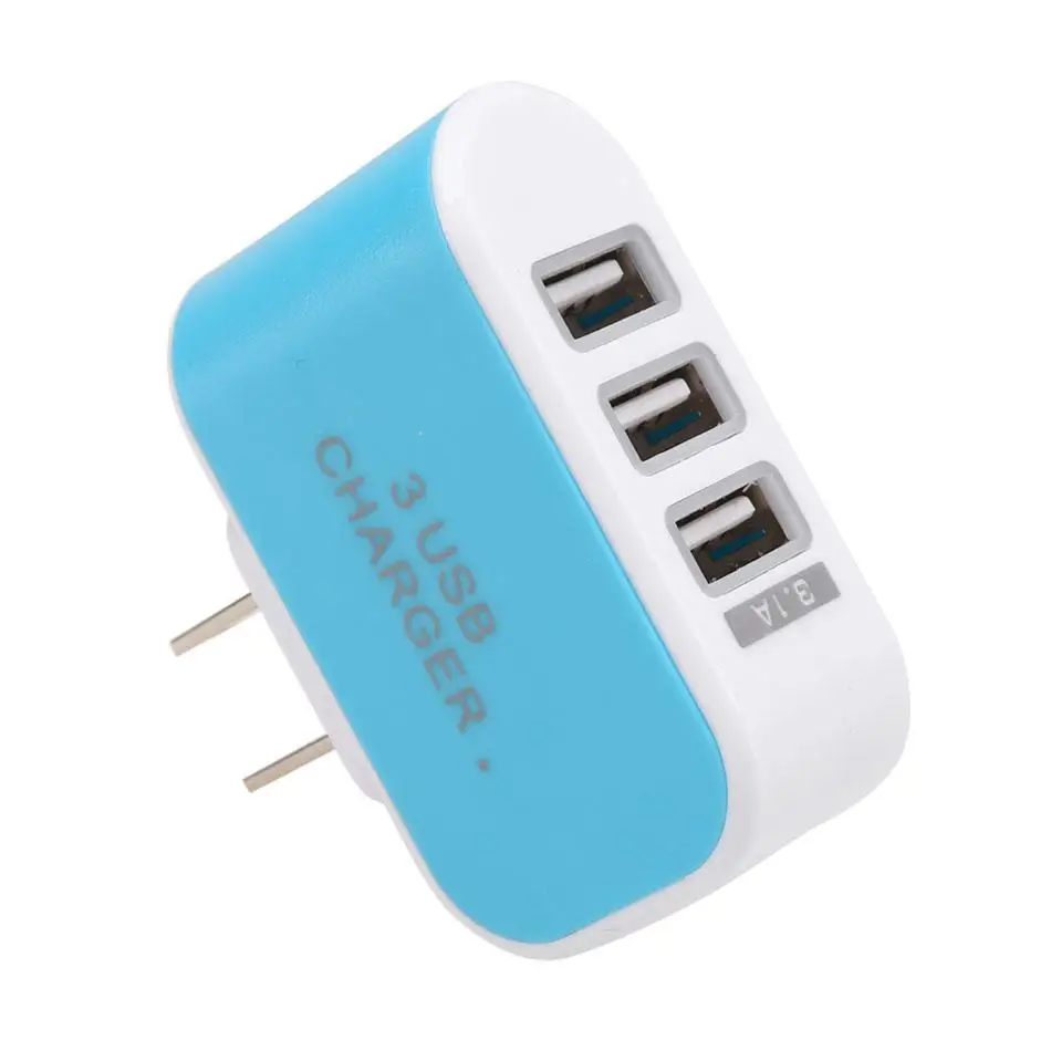 EU/US вилка настенное зарядное устройство адаптер 3 порта USB для путешествий AC s