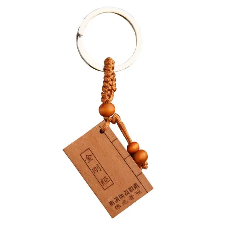 Китайский персиковый деревянный резная надпись Алмазный Сутра изысканный