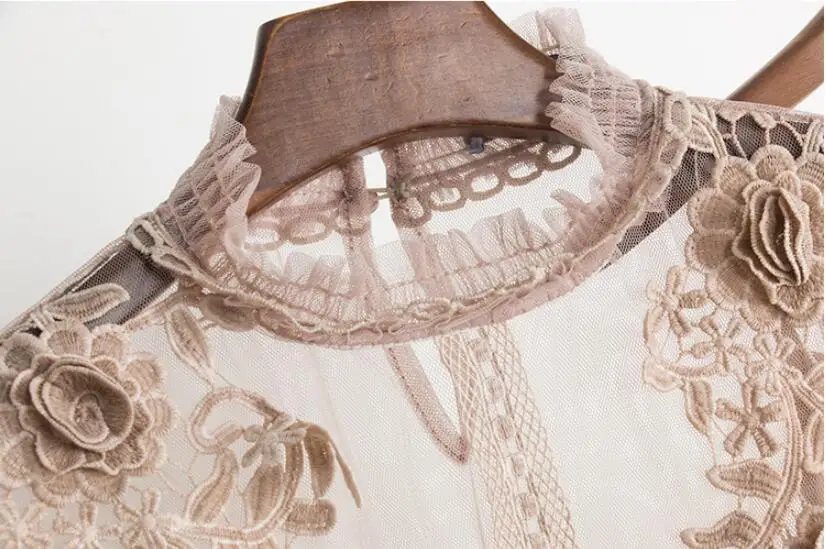 Платье женское Осеннее кружевное плиссированное с цветами|Женские платья| |