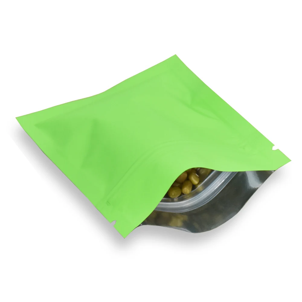 

DHL 2000Pieces 8*12cm Matte Surface Aluminum Foil Zipper Zip Lock Packaging Bags Coffee Beans Tea Bulk Food Storage Packing Bags