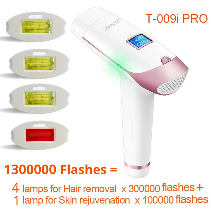 1300K Flashes Lescolton 4в1 IPL лазерная эпиляция 1300000 импульсов Эпилятор с ЖК-дисплеем машинка для постоянного бикини триммер электрический depilador - Цвет: 1300K Flashes