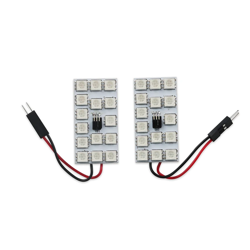 Xenplus 2 шт. T10 5050 SMD 15 LED RGB панель автомобильный фестонный купол лампа для чтения