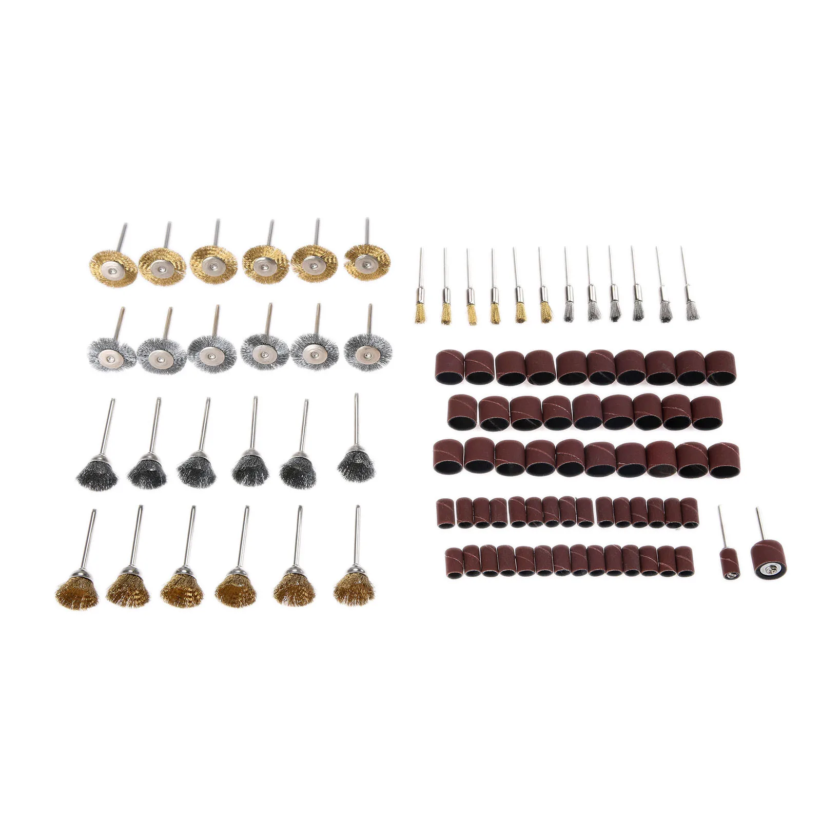 DRELD 98 шт. Аксессуары Dremel латунь стальная проволока щетка полировка колеса