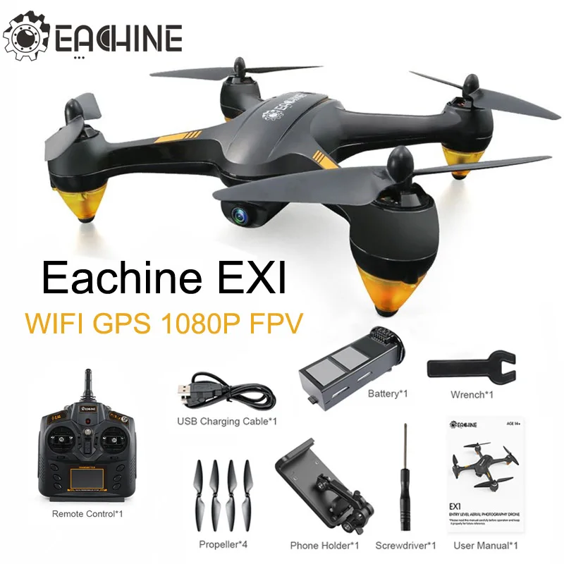 Горячее предложение Eachine EX1 бесщеточный двойной gps WI-FI FPV с 1080P цифровой камерой