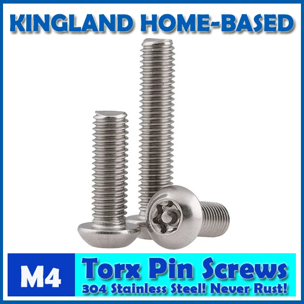 M4 Torx 6-Lobe сковорода с круглой головкой шесть штырьков в безопасности болт 304