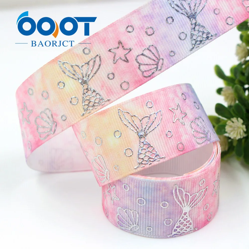 OOOT BAORJCT G-18808-901 10 ярдов 25 мм Лазерная Серебристая мультяшная лента с принтом