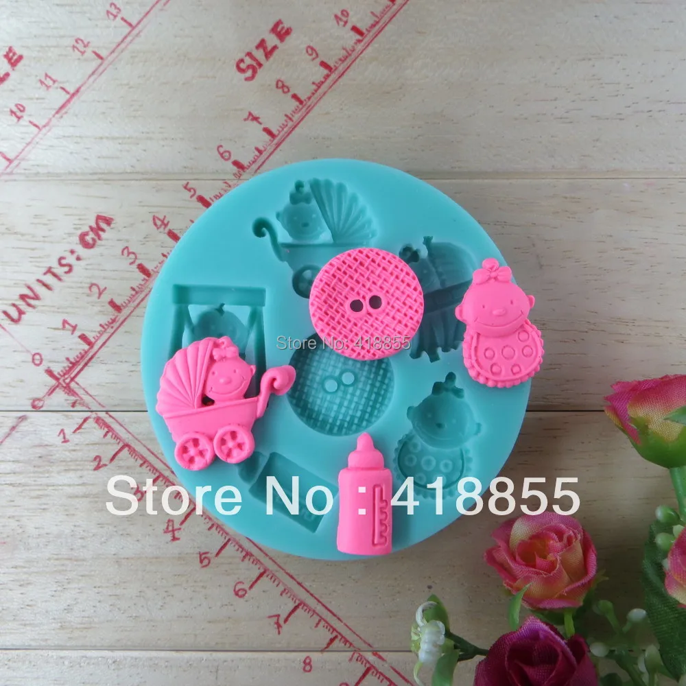 Силиконовая форма сделай сам для детской коляски/Детской бутылки|fondant cake decorating