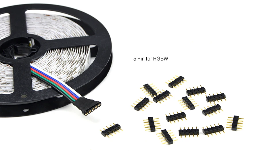 10 шт./лот 4 PIN RGB/5 PIN RGBW RGBWW иглы Разъем для 3528 2835 5050 светодиодные ленты