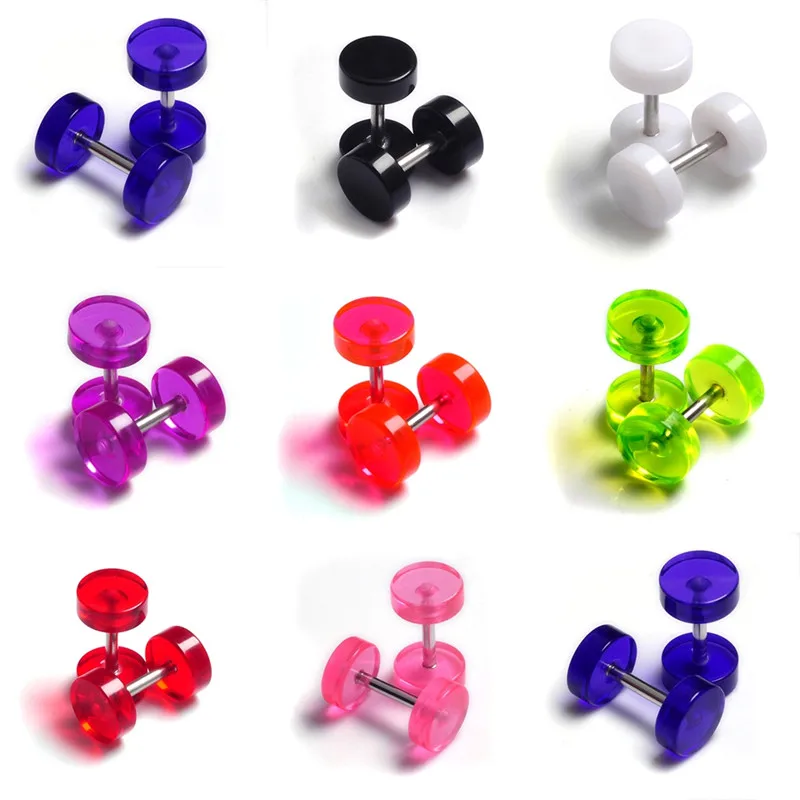 Серьги гвоздики из нержавеющей стали для имитации пирсинга украшения тела