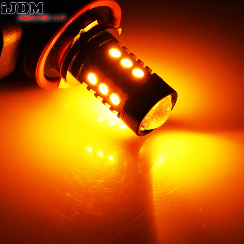 iJDM 6000K White 15-SMD-3030 Powered by LED H8 H11 H9 Bulbs For Fog Lights or Daytime Running led Amber Yellow | Автомобили и