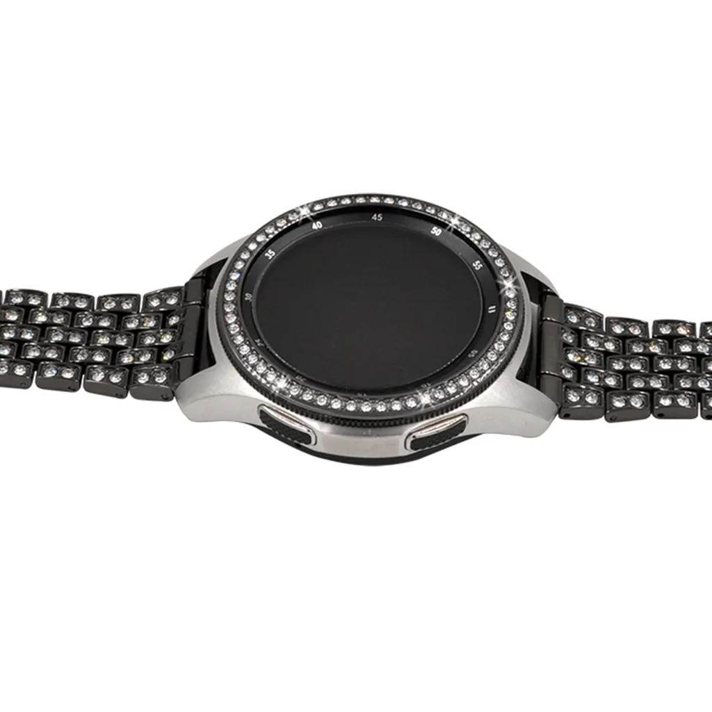 2 шт. для samsung Galaxy Watch 46 мм, драгоценный камень кольцо клеющаяся крышка против царапин металлические часы из нержавеющей стали аксессуары украшения