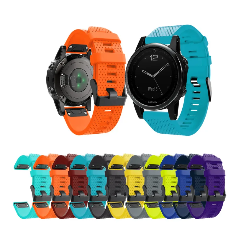 Mijobs 20 мм ремешок для часов Garmin Fenix 5S быстросъемный силиконовый наручных