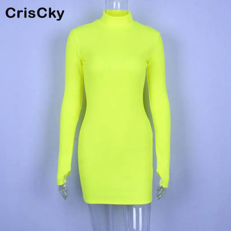 CRISCKY 2019 сексуальное облегающее платье с длинным рукавом женское осенне-зимнее