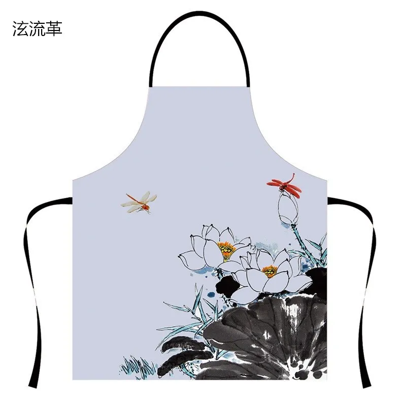 Чернила узор Дизайн Для женщин Водонепроницаемый Кухня фартук 75x62 см без рукавов
