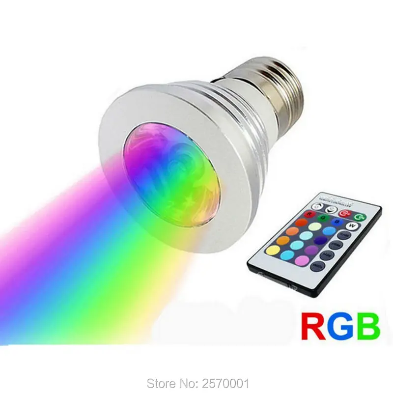 Чип Epistar (50 шт./лот) 3 года гарантии RGB Светодиодная лампа Вт 5 с дистанционным