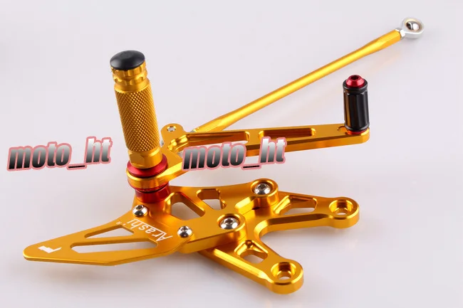 GZYF New Motorcycle Rearset Rear Set Footpegs Adjustable For Kawasaki 2006 2007 Ninja ZX10R Golden | Автомобили и мотоциклы