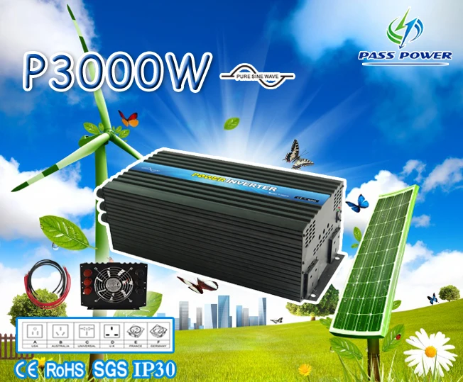CE & RoHS/SGS утвержден DC12v/24 v/48 v AC100v 120v/220 240 3000 w/3 KW чистая синусоида инвертор|sine wave power