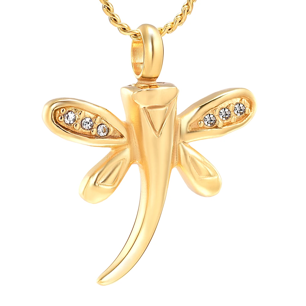 J888 Infinity Dragonfly Memorial Jewelry Holder Urns Pet Animal Ashes Cremation Pendant Stainless Steel Necklace for Women | Украшения и