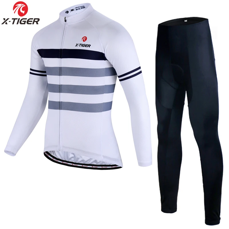 Autumn Cycling Set Футболка X-Tiger Pro для велоспорта с длинным рукавом, одежда для горного велосипеда, Мужская одежда для гонок, одежда для велоспорта, Ropa Maillot Ciclismo - Цвет: Autumn Cycling Set