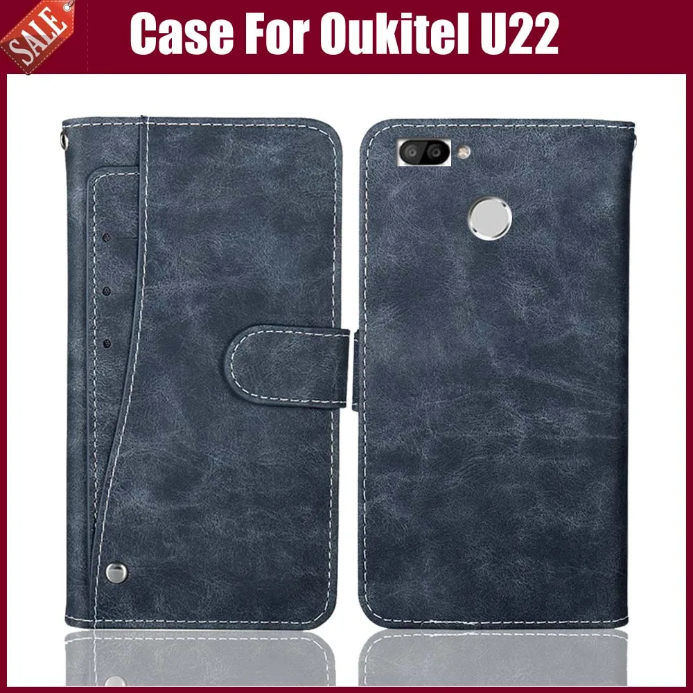 Новый дизайн! Чехол Oukitel U22 роскошный винтажный кожаный чехол-книжка для телефона