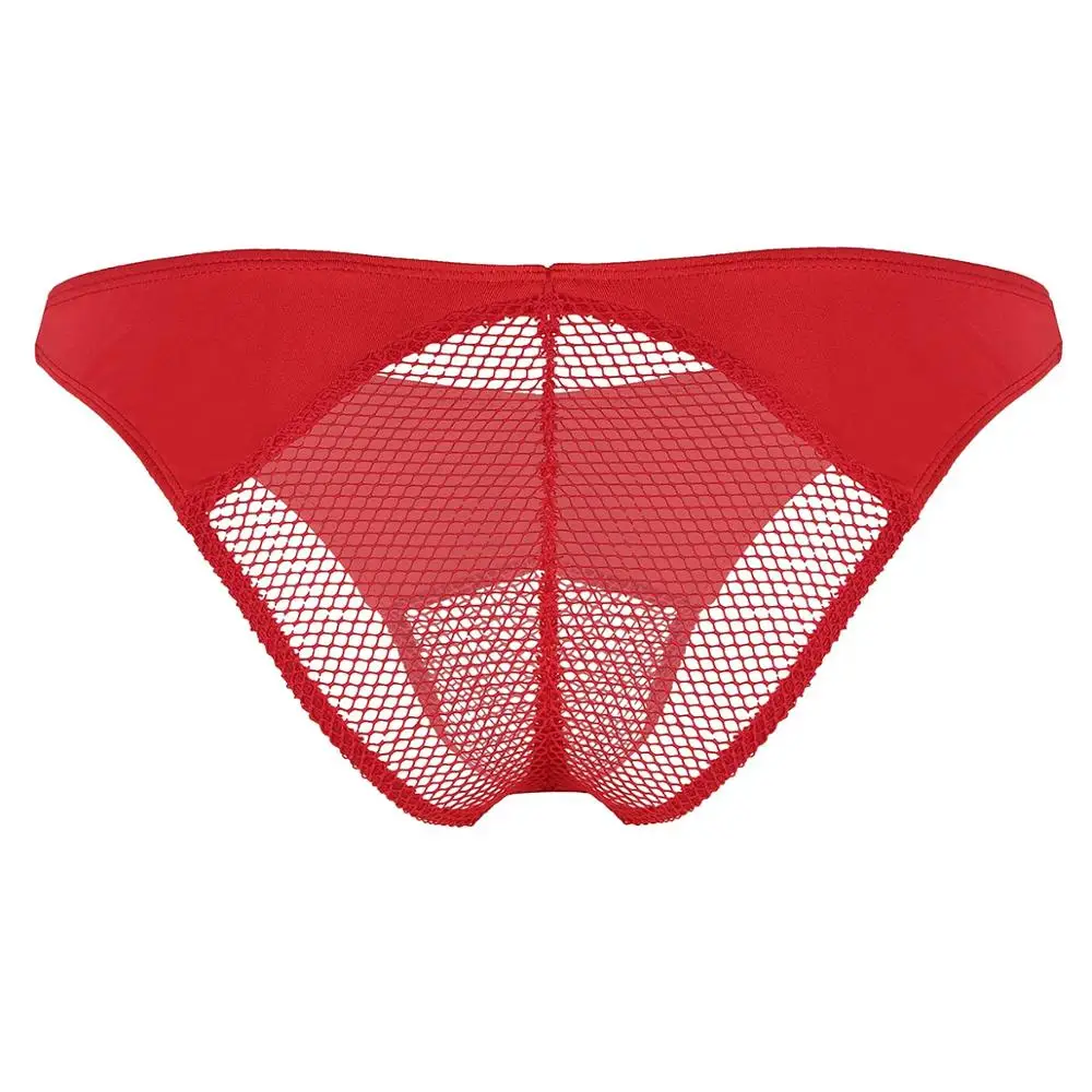 Мужские трусики нижнее белье кружевные трусы сетчатый мешочек и открытые
