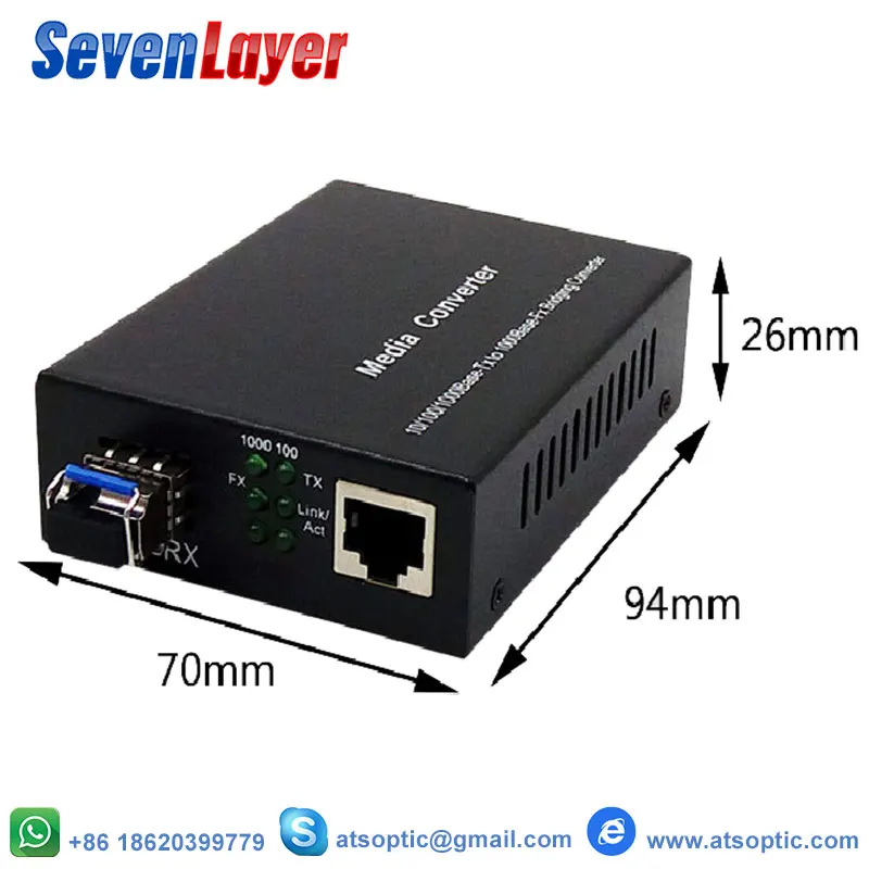 1 ГБ SFP волоконно оптический медиаконвертер RJ45 1000 Мбит/с волоконный коммутатор с