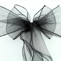 wholesale 18cm275cm weddings and events organza chair sashes bow cover diy chairs decorations home textile
