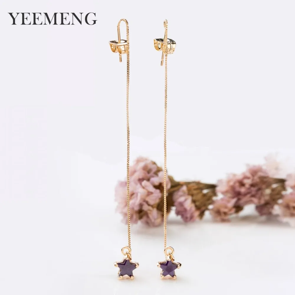 YEEMENG New Elegant Shiny Cubic Zircon Temperament Drop Earrings For Women Imitation Pearl Threader | Украшения и аксессуары