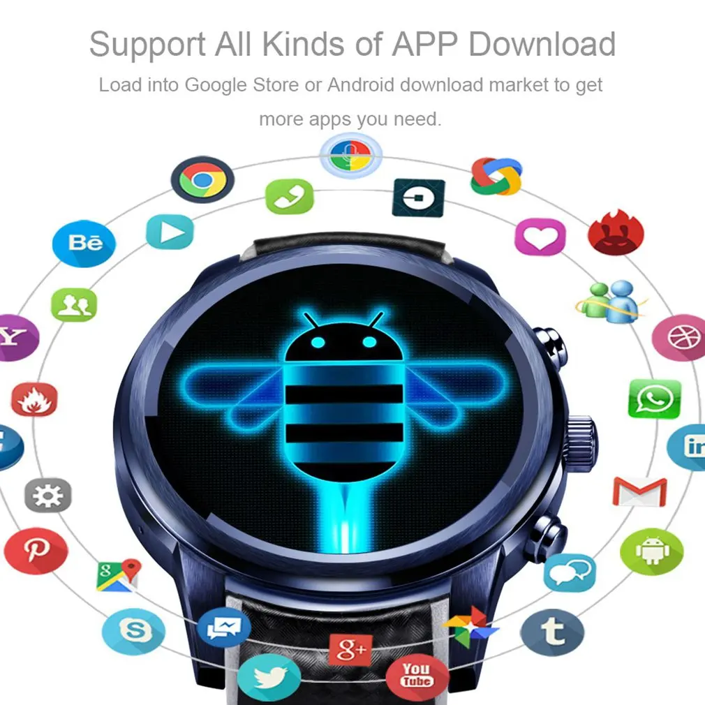 Роскошные Смарт часы мобильный телефон LEM5 Pro для системы Android 5 1 2 + 16 Гб