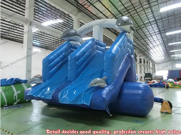 Детская уличная игровая площадка маленькие Dophins надувная водная горка для