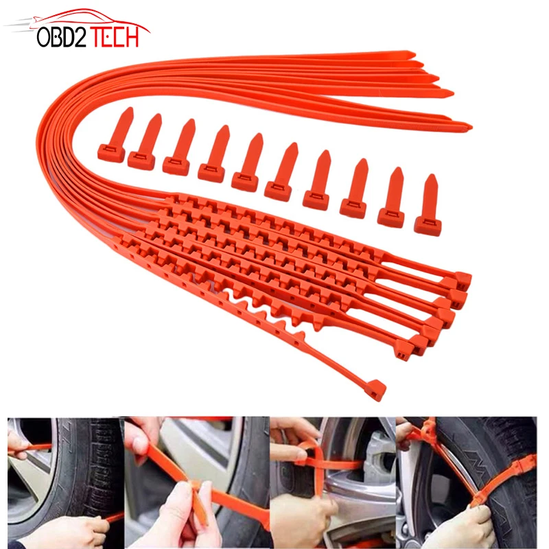 

Life Saver Emergency Traction Aid Tire Snow Chains For Cars SUV's Trucks Anti Wheel Slip Chain