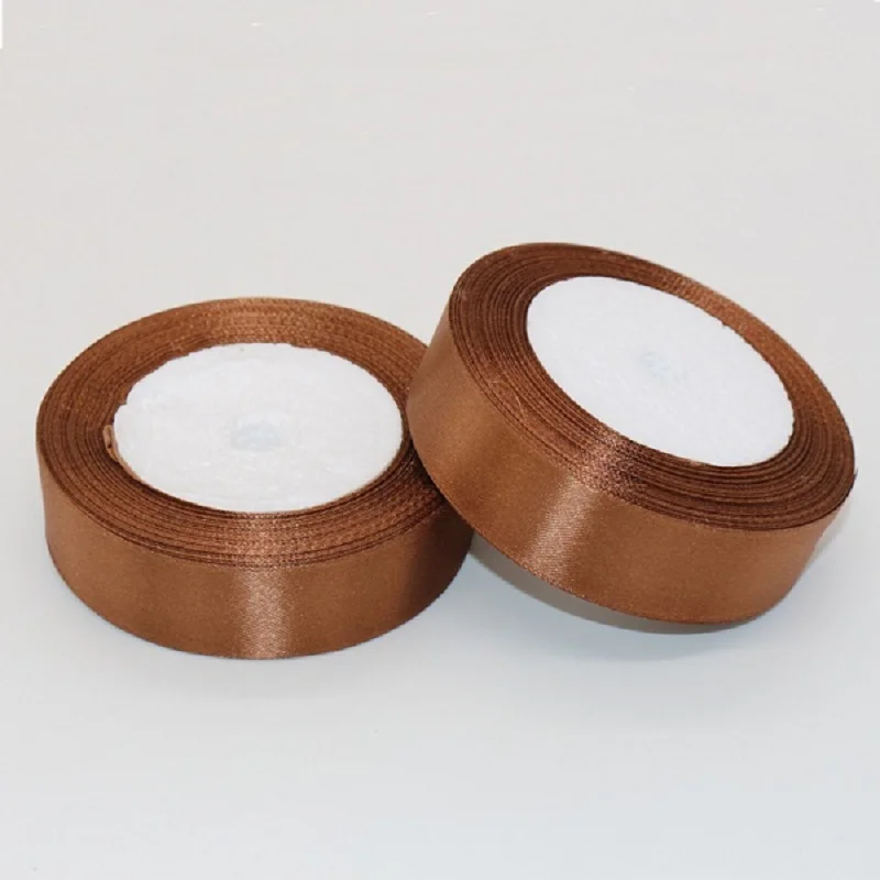 Атласная Лента бренда лента бронв 25 ярдов шелковая для свадьбы украшение