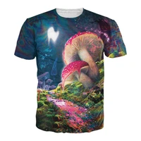 cjlm plus size 6xl bad trip t shirt psychedelic vision a melting mushroom tees menwomen 3d print fashion colorful t shirt tops