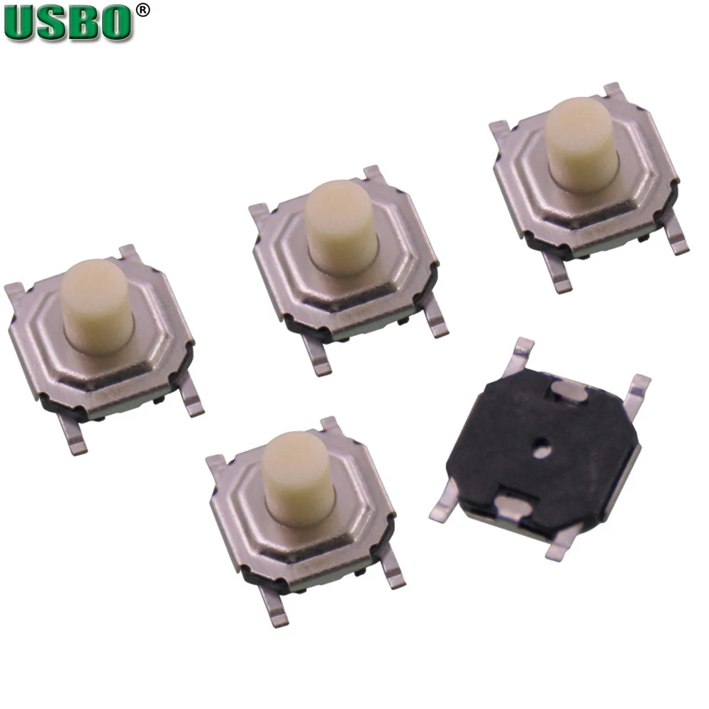 Оптовая продажа SMD SMT 12V 0.5A 4p кнопочный электронный игрушечный переключатель 4*4*1 5