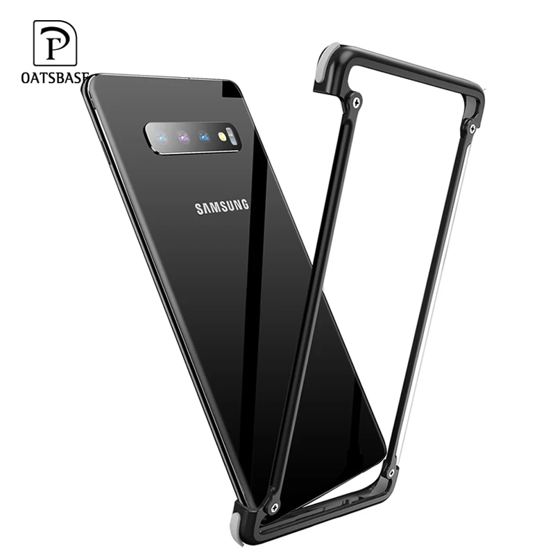 Роскошный металлический чехол Oatsbasf для Samsung Galaxy S10 Plus S10e индивидуальный бампер
