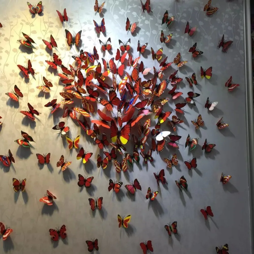 SPR Бесплатная доставка 9 см в темной бабочке на вашей занавеске! Яркая бабочка с