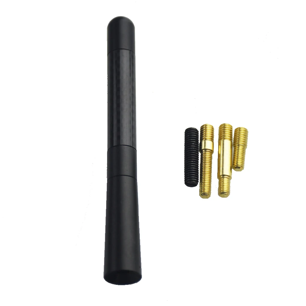 

4.72 inch Black Carbon Fiber Short Car Roof Radio Aerial Mini fm Antenna Fit Mini Cooper S JCW R55 R56 R57 R60 with MIMI LOGO