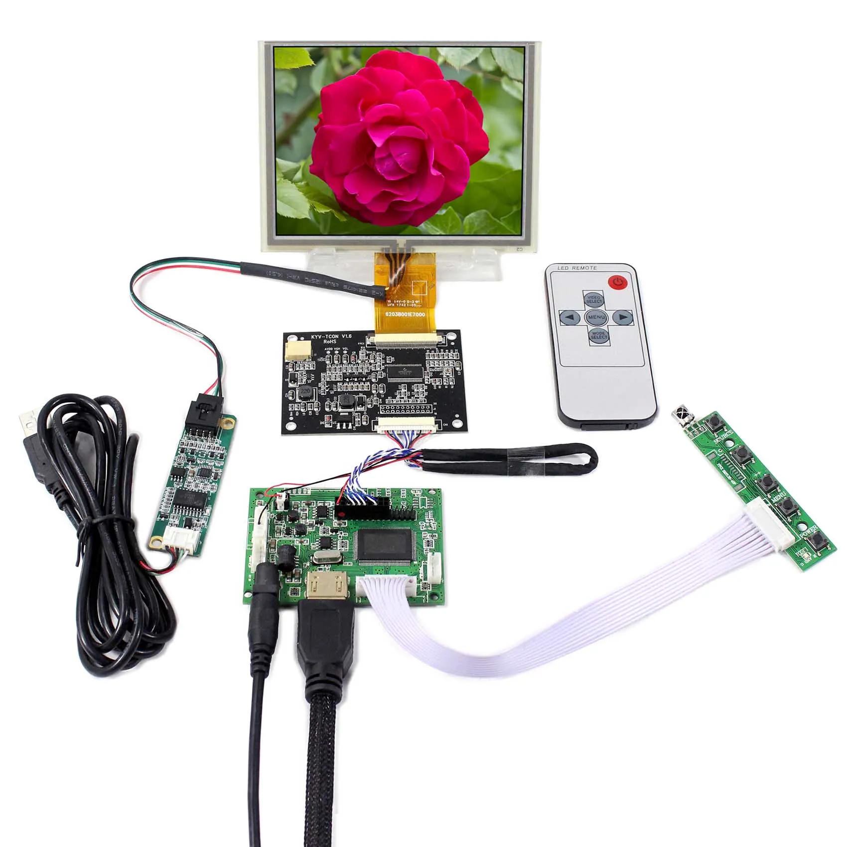 

Плата контроллера HD MI + 5 дюймов ZJ050NA-08C Замена AT050TN22 640x480 LCD с сенсорной панелью