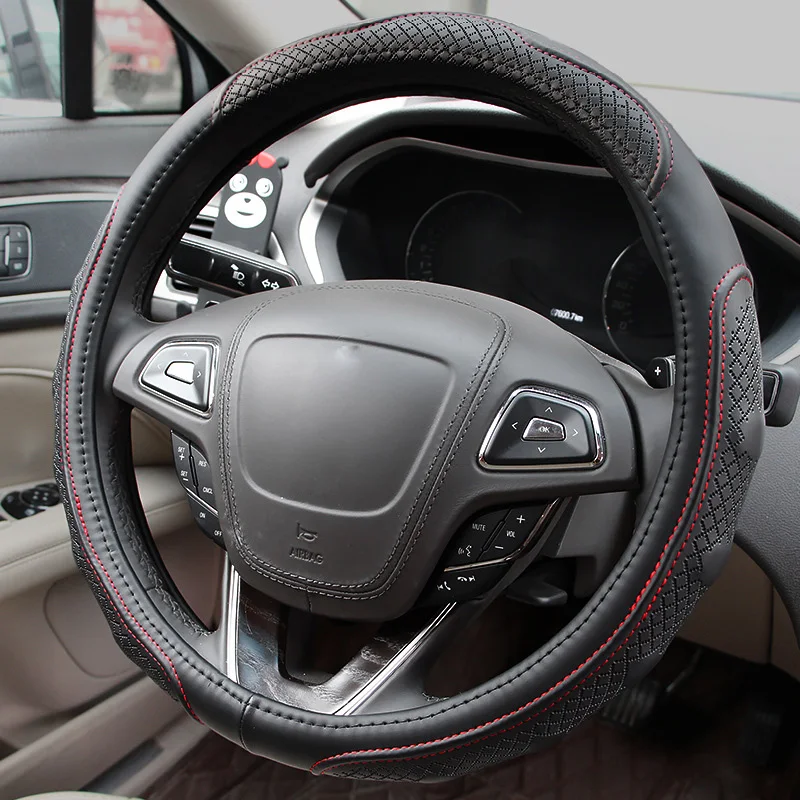 Массажные чехлы на руль Кожаные для автомобиля спортивные аксессуары Размеры M